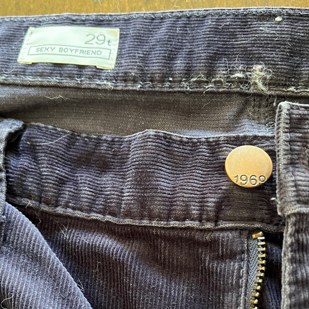 GAP Black Straight Leg Corduroy Pants - Picture 2 of 5